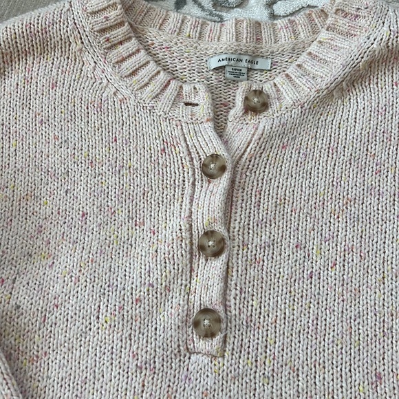 American Eagle 1/4 Button Sweater - Picture 3 of 5